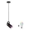 Paulmann 79766 - LED RGBW 1xE27/9W Luster na lankách LAVEA 230V čierny