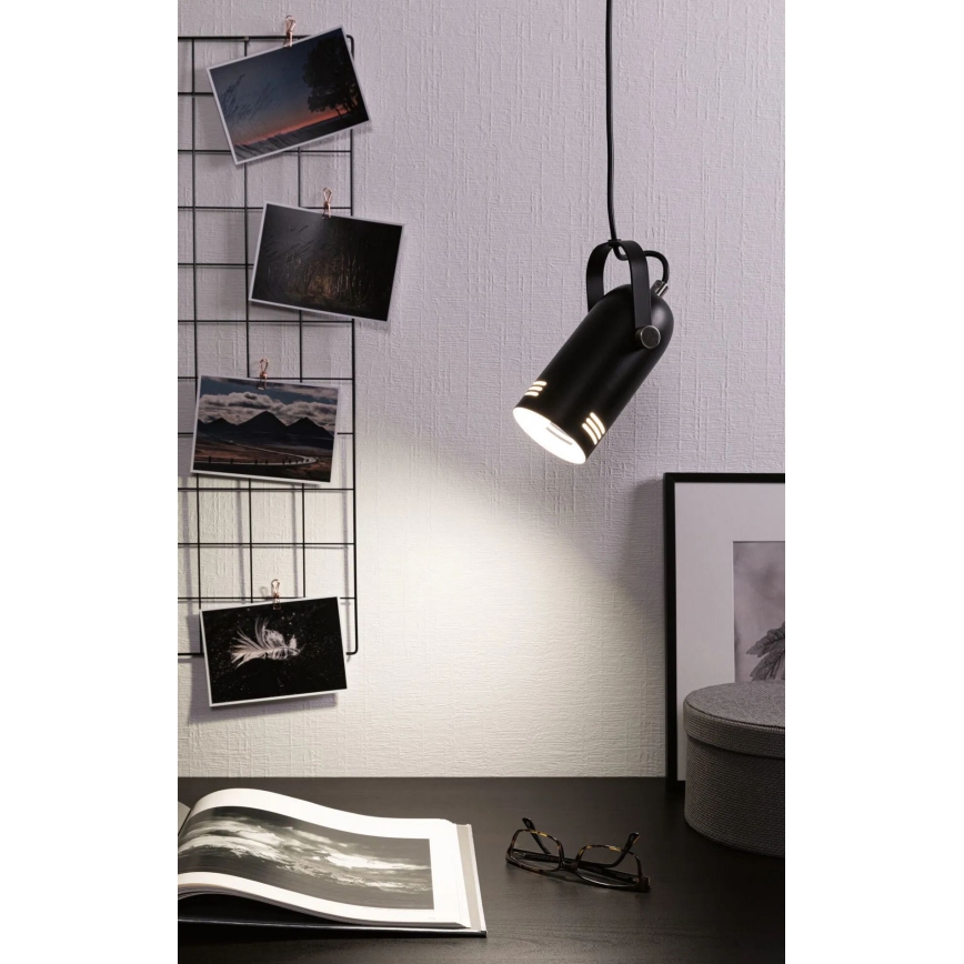 Paulmann 79766 - LED RGBW 1xE27/9W Luster na lankách LAVEA 230V čierny