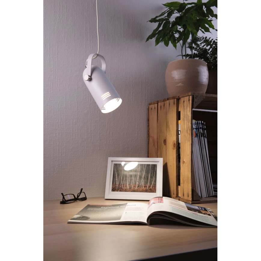 Paulmann 79767 - LED RGBW 1xE27/9W Závesný luster na lanku LAVEA 230V biela