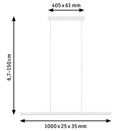 Paulmann 79901 - LED/42W Stmievateľný luster na lanku LENTO 230V