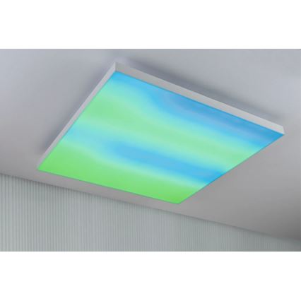 Paulmann 79910 - LED/31W RGBW Stmievateľné stropné svietidlo LORIA 230V 3000-6500K 59,5x59,5 cm biela + diaľkové ovládanie
