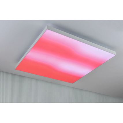 Paulmann 79910 - LED/31W RGBW Stmievateľné stropné svietidlo LORIA 230V 3000-6500K 59,5x59,5 cm biela + diaľkové ovládanie