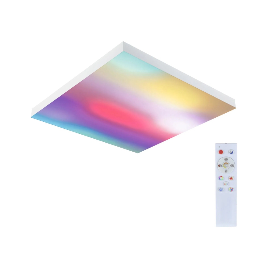 Paulmann 79910 - LED/31W RGBW Stmievateľné stropné svietidlo LORIA 230V 3000-6500K 59,5x59,5 cm biela + diaľkové ovládanie