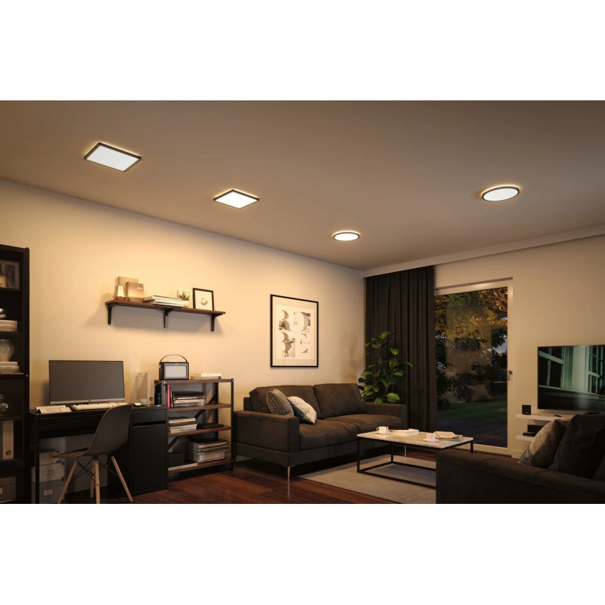 Paulmann 79921 - LED/16W Stmievateľný panel ATRIA 230V 3000K 29,3x29,3 cm čierna