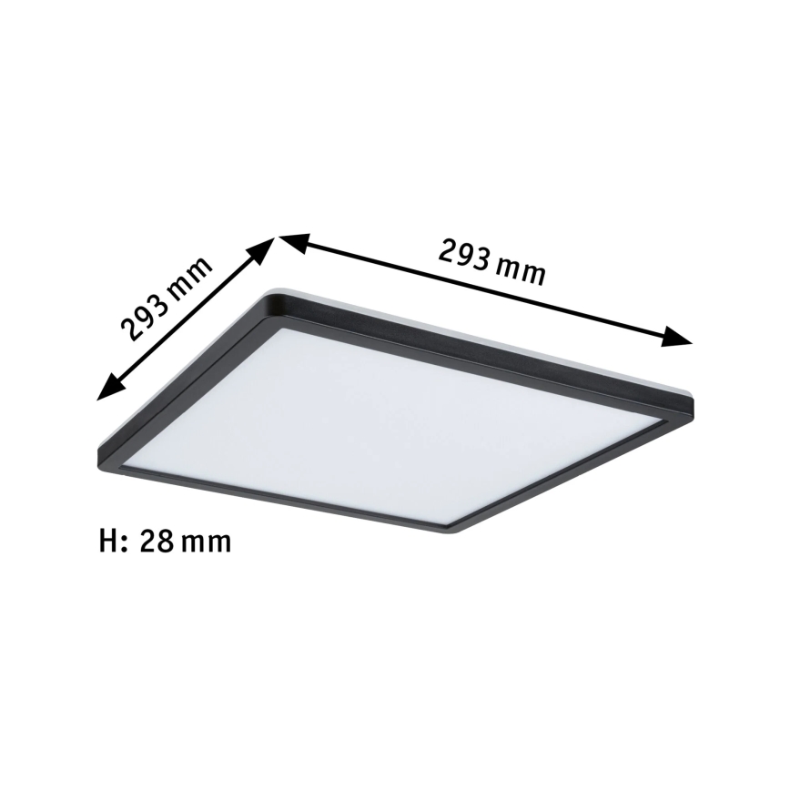 Paulmann 79921 - LED/16W Stmievateľný panel ATRIA 230V 3000K 29,3x29,3 cm čierna