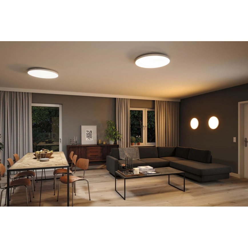 Paulmann 79929 - LED/22W RGBW stmievateľné stropné svietidlo LORIA 230V pr. 40 cm biela