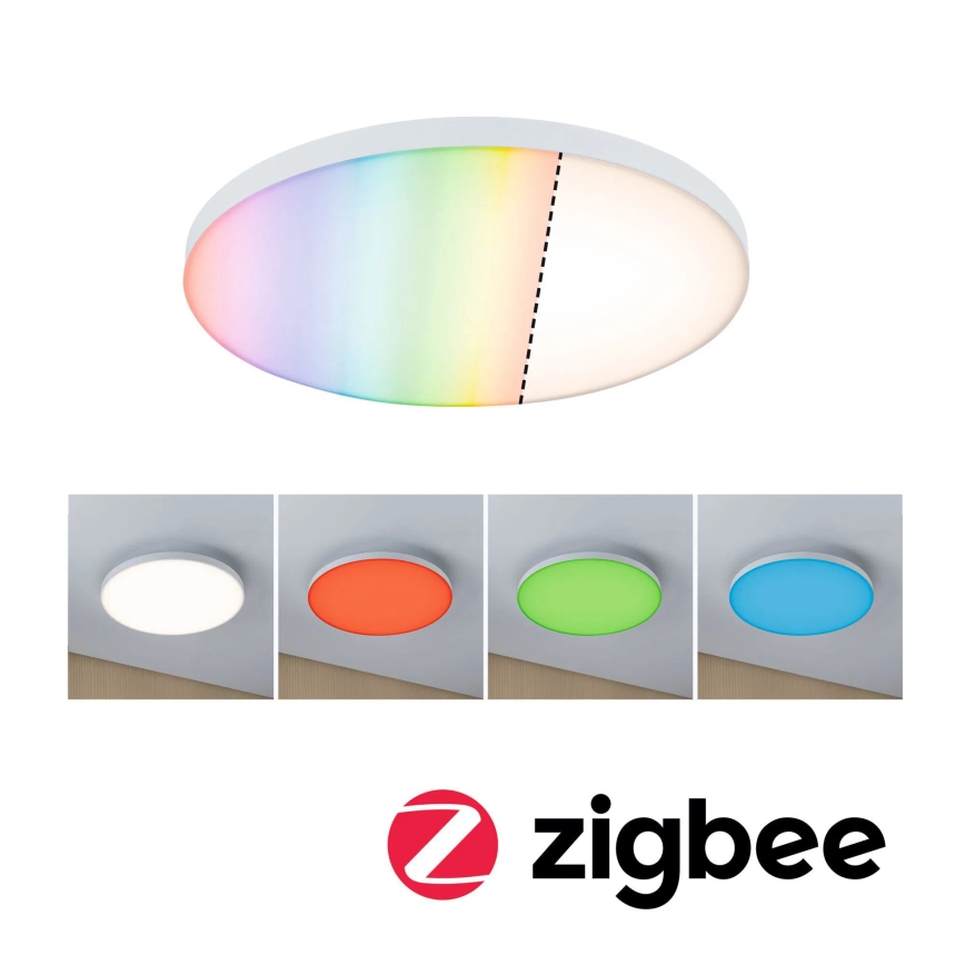 Paulmann 79929 - LED/22W RGBW stmievateľné stropné svietidlo LORIA 230V pr. 40 cm biela