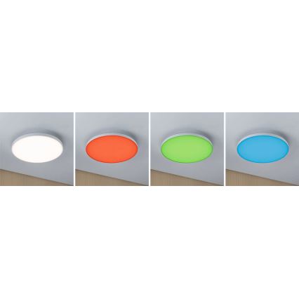 Paulmann 79929 - LED/22W RGBW stmievateľné stropné svietidlo LORIA 230V pr. 40 cm biela