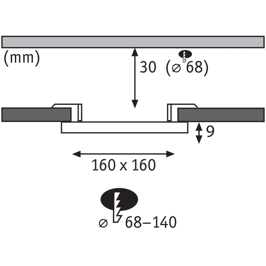 Paulmann 79948 - LED/12W IP44 Stmievateľné kúpeľňové zapustené svietidlo VARIFIT 230V