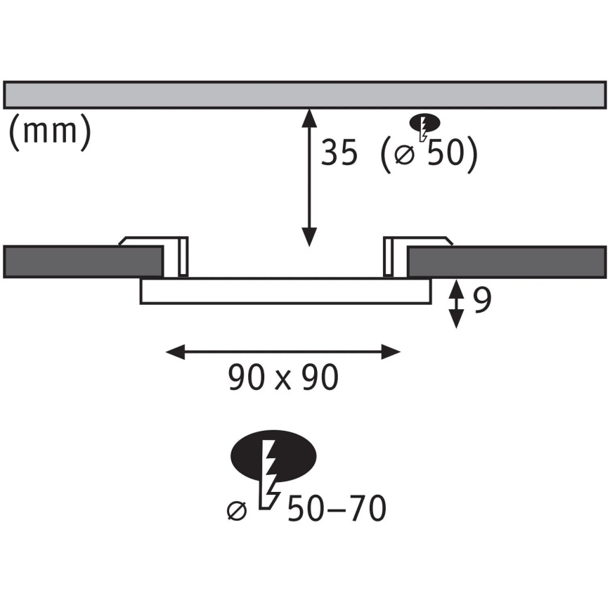 Paulmann 79953 - LED/6W IP44 Stmievateľné kúpeľňové zapustené stropné svietidlo VARIFIT 230V