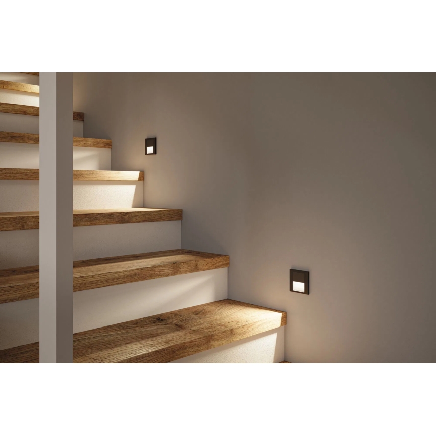 Paulmann 80001 - LED/1W Schodiskové svietidlo TSARO 230V Follow/čierna