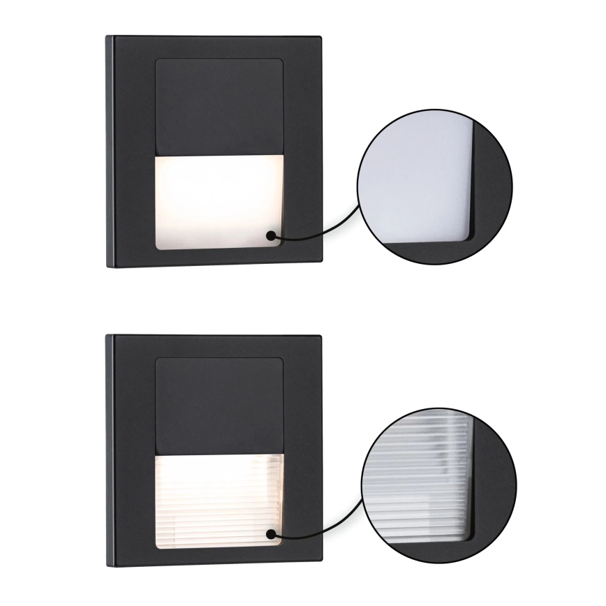 Paulmann 80001 - LED/1W Schodiskové svietidlo TSARO 230V Follow/čierna