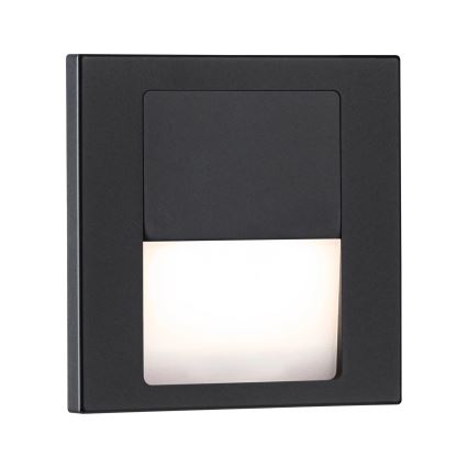 Paulmann 80001 - LED/1W Schodiskové svietidlo TSARO 230V Follow/čierna