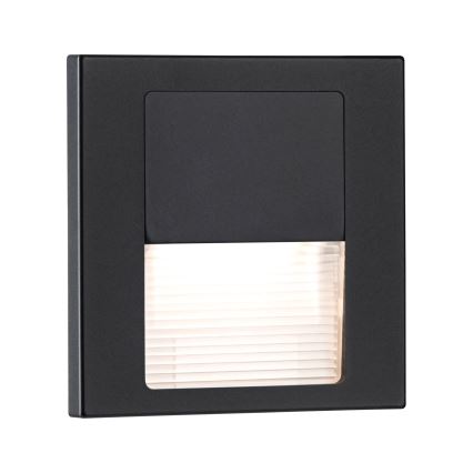 Paulmann 80001 - LED/1W Schodiskové svietidlo TSARO 230V Follow/čierna