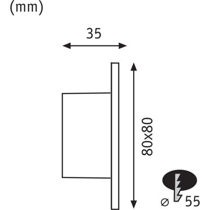 Paulmann 80001 - LED/1W Schodiskové svietidlo TSARO 230V Follow/čierna
