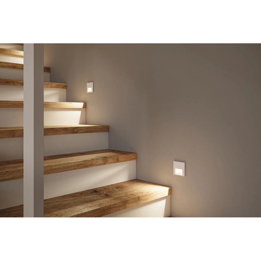 Paulmann 80002 - LED/1W Schodiskové svietidlo so senzorom TSARO 230V Lead/biela