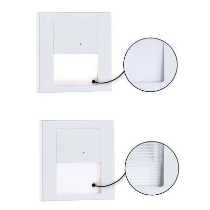 Paulmann 80002 - LED/1W Schodiskové svietidlo so senzorom TSARO 230V Lead/biela