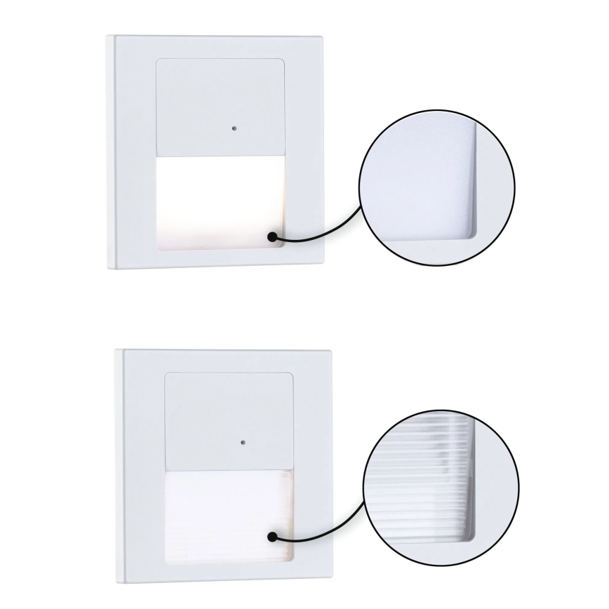 Paulmann 80002 - LED/1W Schodiskové svietidlo so senzorom TSARO 230V Lead/biela