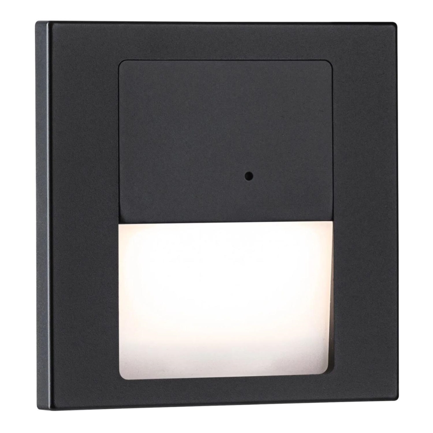 Paulmann 80004 - LED/1W Schodiskové svietidlo so senzorom TSARO 230V Lead/čierna