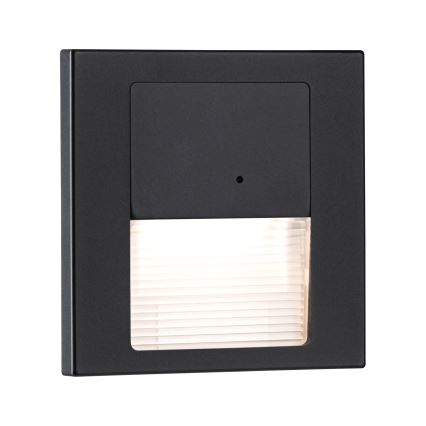 Paulmann 80004 - LED/1W Schodiskové svietidlo so senzorom TSARO 230V Lead/čierna