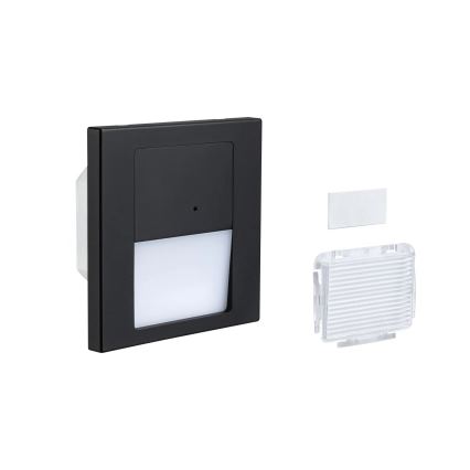 Paulmann 80004 - LED/1W Schodiskové svietidlo so senzorom TSARO 230V Lead/čierna