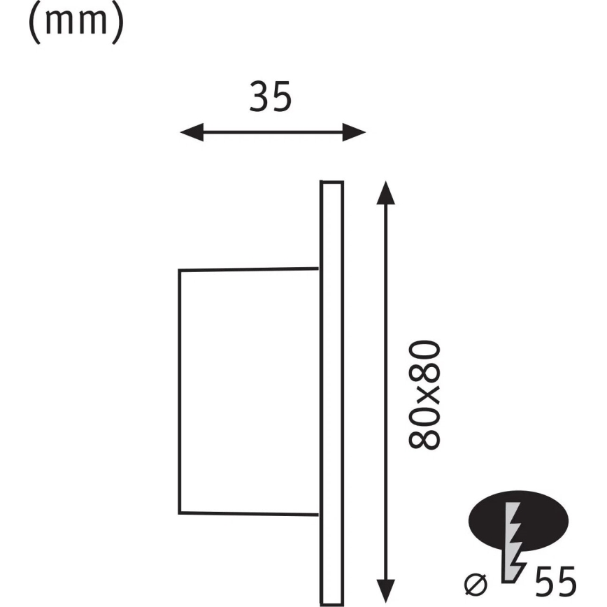 Paulmann 80004 - LED/1W Schodiskové svietidlo so senzorom TSARO 230V Lead/čierna