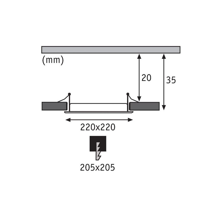 Paulmann 92066 - LED/18W IP44 Kúpeľňové podhľadové svietidlo 230V