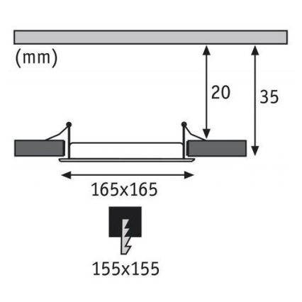 Paulmann 92068 - LED/12W IP44 Kúpeľňové podhľadové svietidlo QUAL 230V 2700K