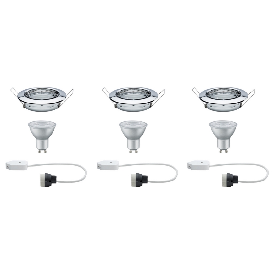 Paulmann 92101 - SADA 3x LED Podhľadové svietidlo 3xGU10/6,5W/230V