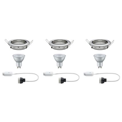 Paulmann 92102 - SADA 3xLED-GU10/6,5W Podhľadové svietidlo 230V