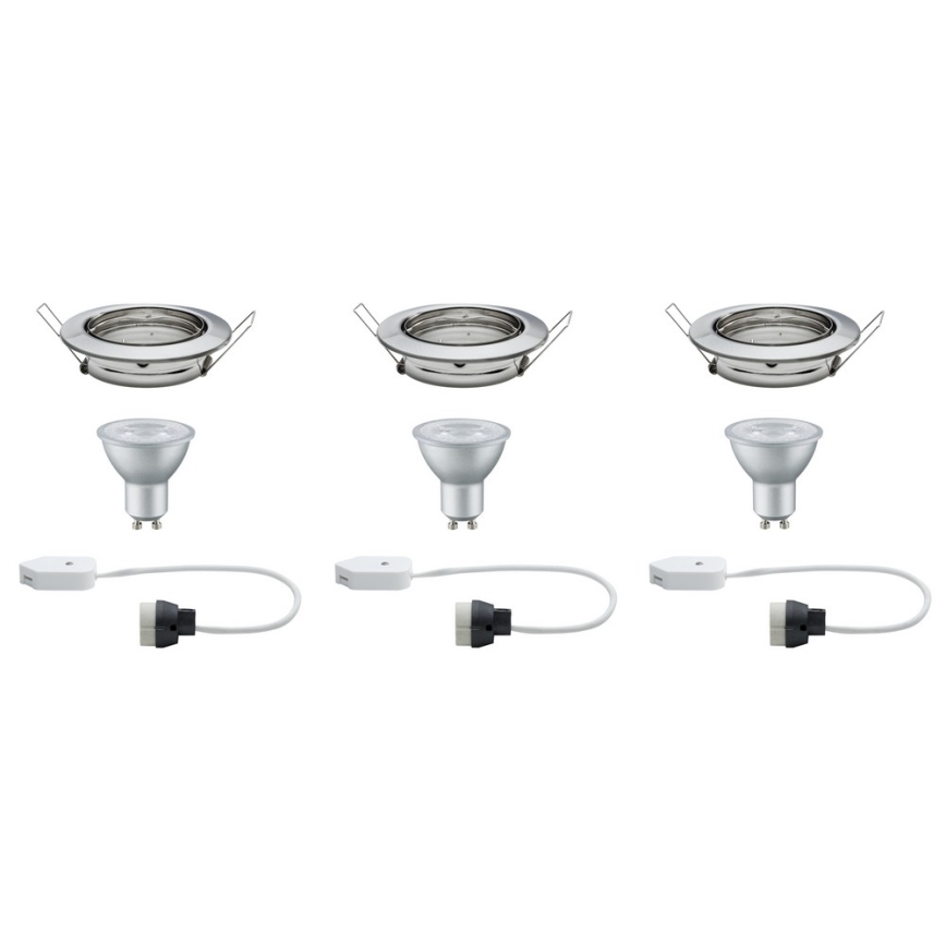 Paulmann 92102 - SADA 3xLED-GU10/6,5W Podhľadové svietidlo 230V