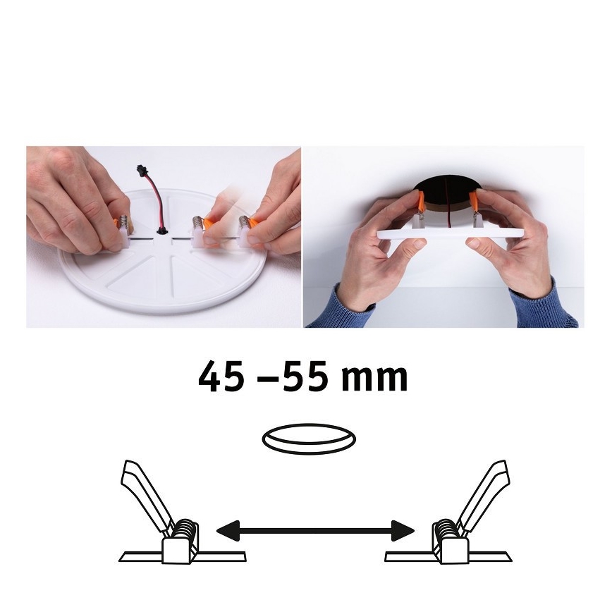 Paulmann 92387 - LED/4,5W IP44 Kúpeľňové podhľadové svietidlo VARIFIT 230V