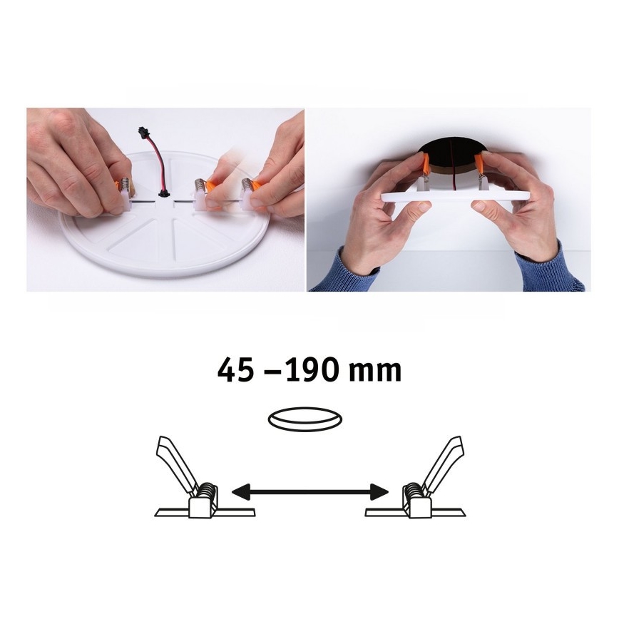 Paulmann 92392 - LED/17,5W IP44 Kúpeľňové podhľadové svietidlo VARIFIT 230V