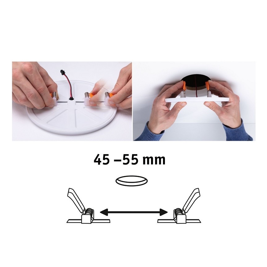 Paulmann 92393 - LED/4,5W IP44 Kúpeľňové podhľadové svietidlo VARIFIT 230V