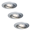 Paulmann 92516 - SADA 3xLED-GU10/3,5W Kúpeľňové zapustené svietidlo PREMIUM LINE 230V