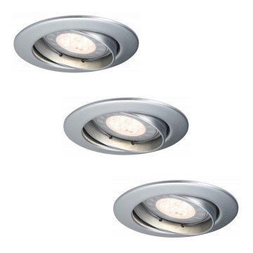 Paulmann 92516 - SADA 3xLED-GU10/3,5W Kúpeľňové zapustené svietidlo PREMIUM LINE 230V