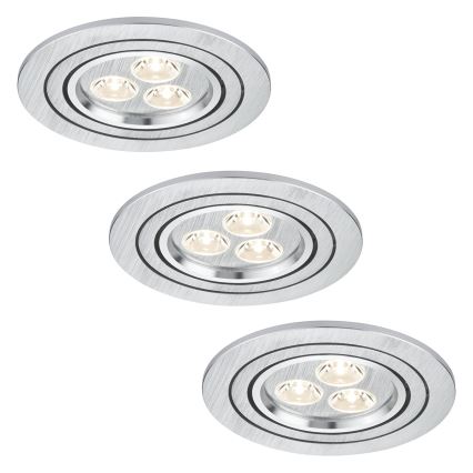 Paulmann 92530 - SET 3x LED Podhľadové svietidlo PREMIUM LINE 3xLED/3W/230V