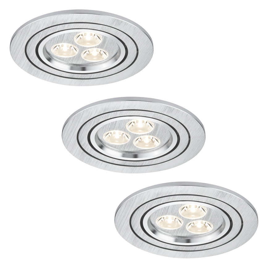 Paulmann 92530 - SET 3x LED Podhľadové svietidlo PREMIUM LINE 3xLED/3W/230V
