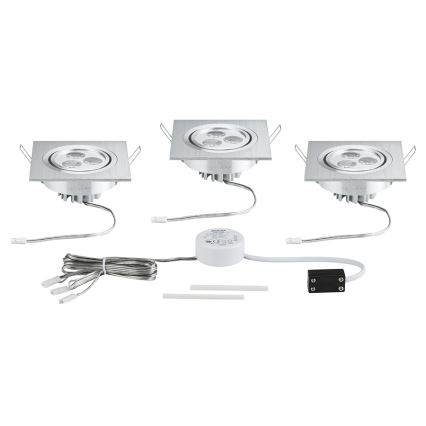 Paulmann 92532 - SET 3x LED Podhľadové svietidlo PREMIUM LINE 3xLED/3W/230V