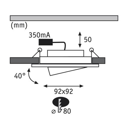 Paulmann 92532 - SET 3x LED Podhľadové svietidlo PREMIUM LINE 3xLED/3W/230V