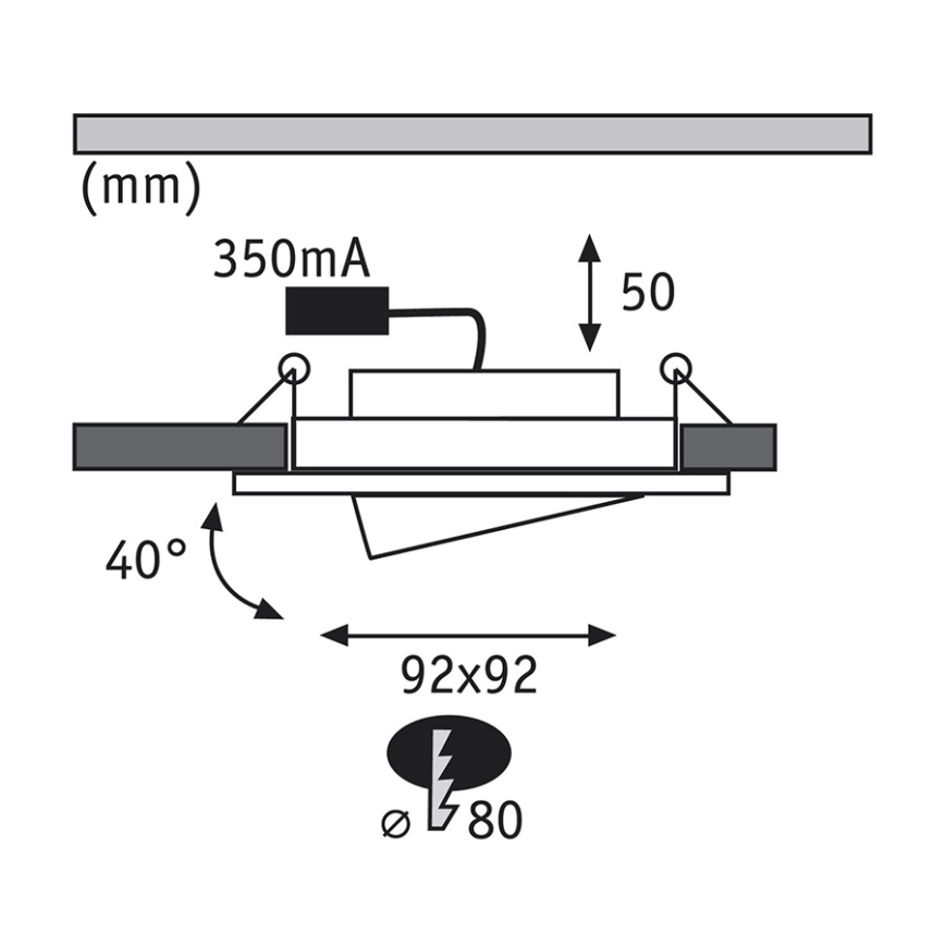 Paulmann 92532 - SET 3x LED Podhľadové svietidlo PREMIUM LINE 3xLED/3W/230V