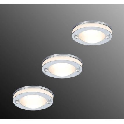 Paulmann 92536 - SADA 3x Kúpeľňové podhľadové svietidlo DECO 3xGU5,3/35W/230V