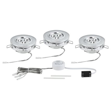 Paulmann 92541 - SET 3x LED Podhľadové svietidlo PREMIUM LINE 3xLED/3W/230V