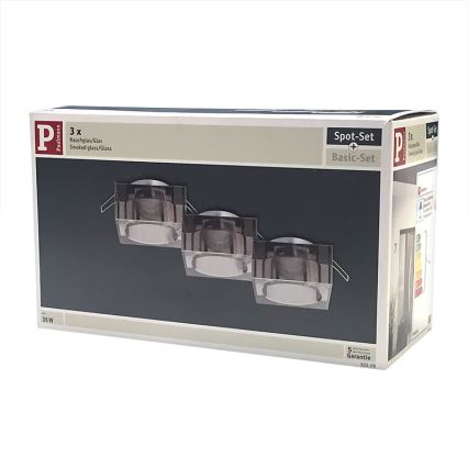 Paulmann 92608 - SADA 3x Podhľadové svietidlo 2EASY SPOT SET 35W/230V
