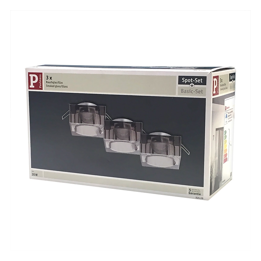 Paulmann 92608 - SADA 3x Podhľadové svietidlo 2EASY SPOT SET 35W/230V