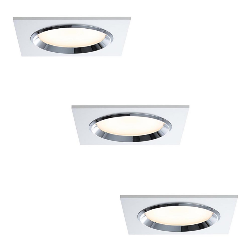 Paulmann 92695 - SADA 3xLED/8W Stmievateľné podhľadové svietidlo DICE 230V