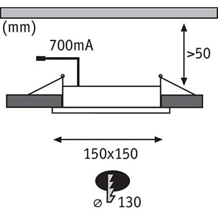 Paulmann 92696 - SADA 3xLED/8W Stmievateľné podhľadové svietidlo DICE 230V
