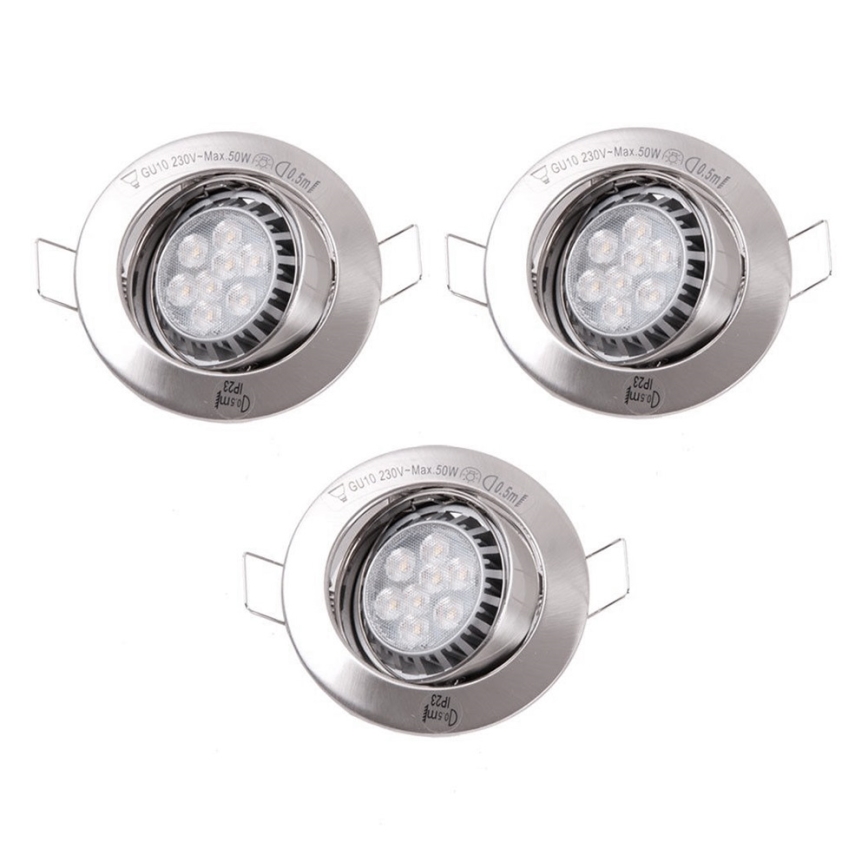 Paulmann 92709 - SADA 3xLED Podhľadové svietidlo 3xGU10/8W/230V