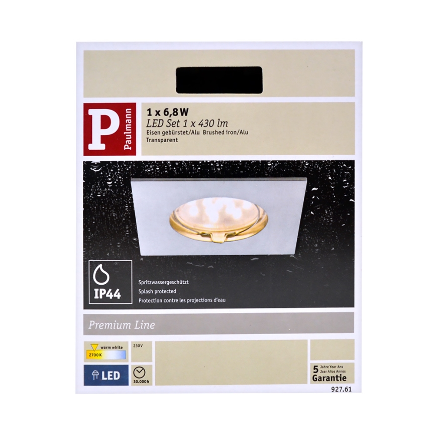 Paulmann 92761 - LED Kúpeľňové podhľadové svietidlo COIN LED/6,8W/230V