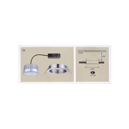 Paulmann 92782 - LED Kúpeľňové podhľadové svietidlo COIN LED/14W/230V
